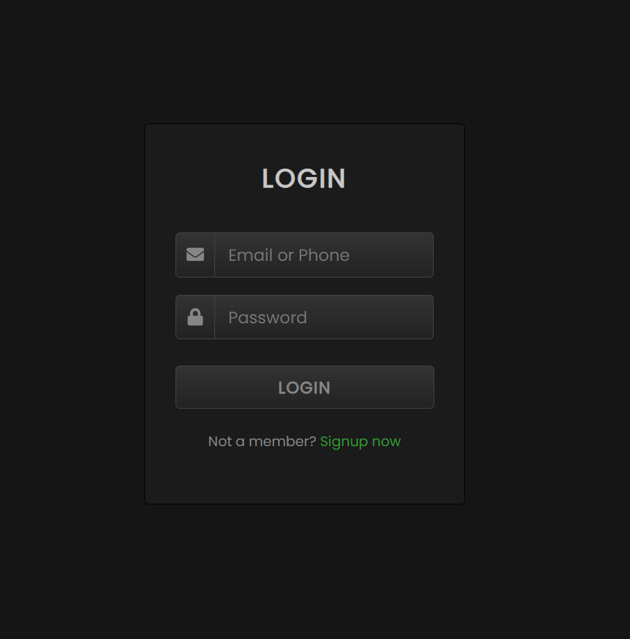 Glowing Inputs Login Form UI